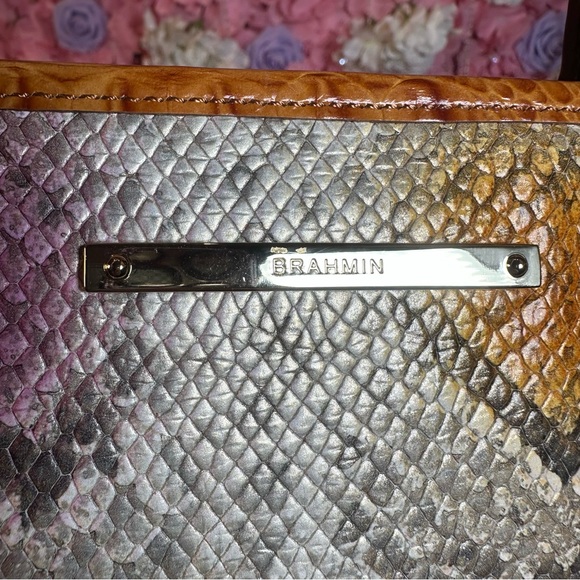 Brahmin EUC Medium Asher Multicolor Snake Print Tote - Picture 14 of 17